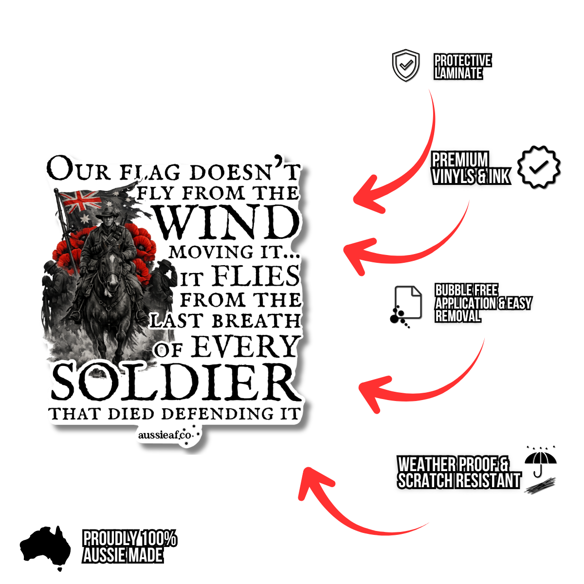 Our Flag Doesn't Fly Because of the Wind UV Vinyl Bumper Sticker [Limited Edition]