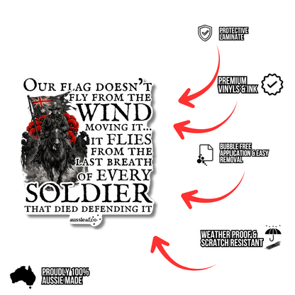 Our Flag Doesn't Fly Because of the Wind UV Vinyl Bumper Sticker [Limited Edition]