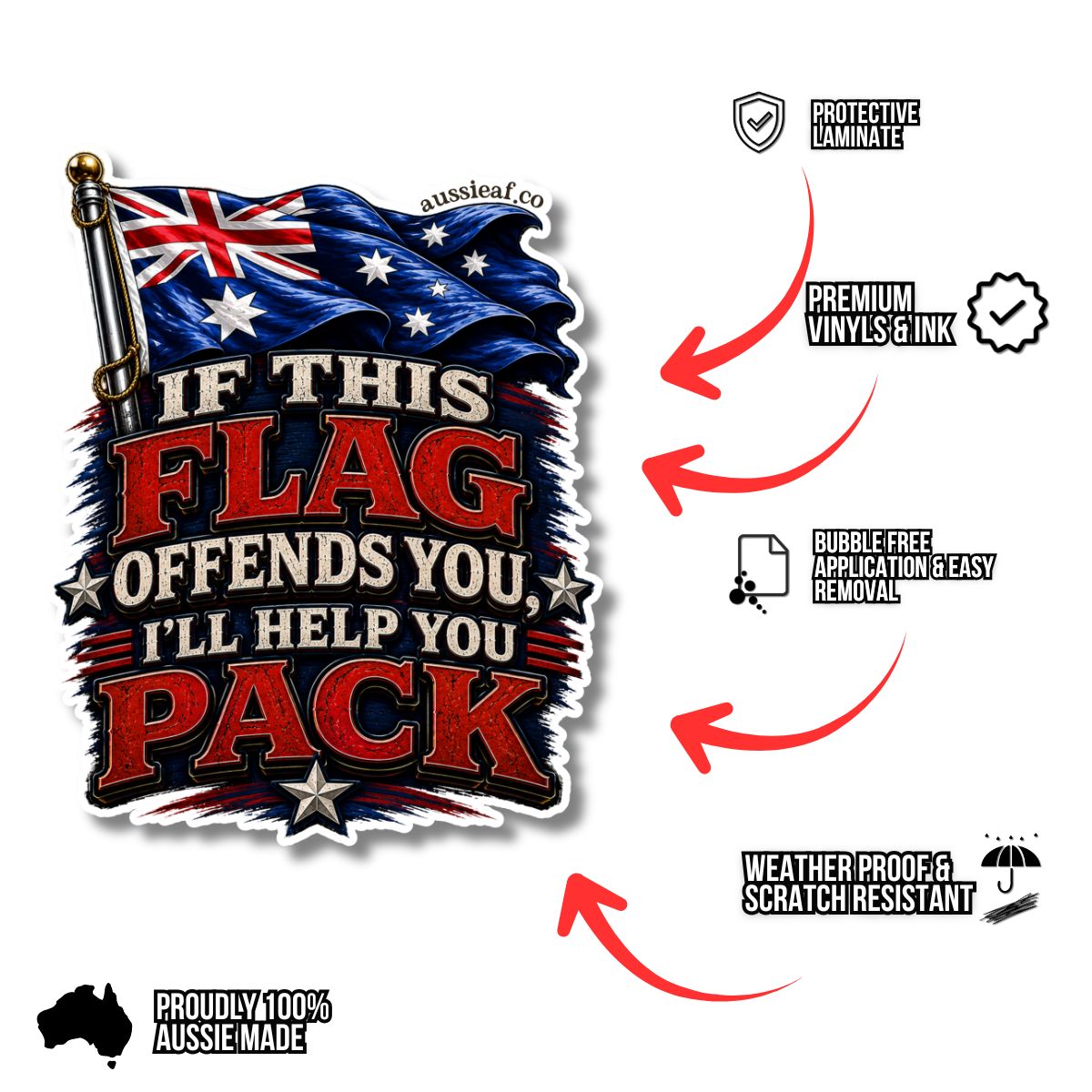 If This Flag Offends You - UV Vinyl Sticker [Limited Edition]