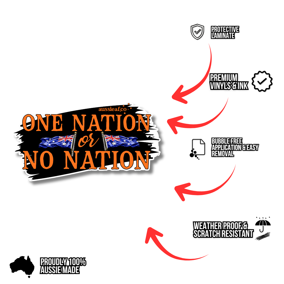 One Nation or No Nation - UV Vinyl Sticker [Limited Edition]