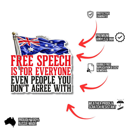 Free Speech is For Everyone - UV Vinyl Sticker [Limited Edition]
