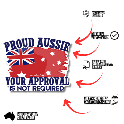 Proud Aussie Red Duster UV Vinyl Bumper Sticker [Limited Edition]