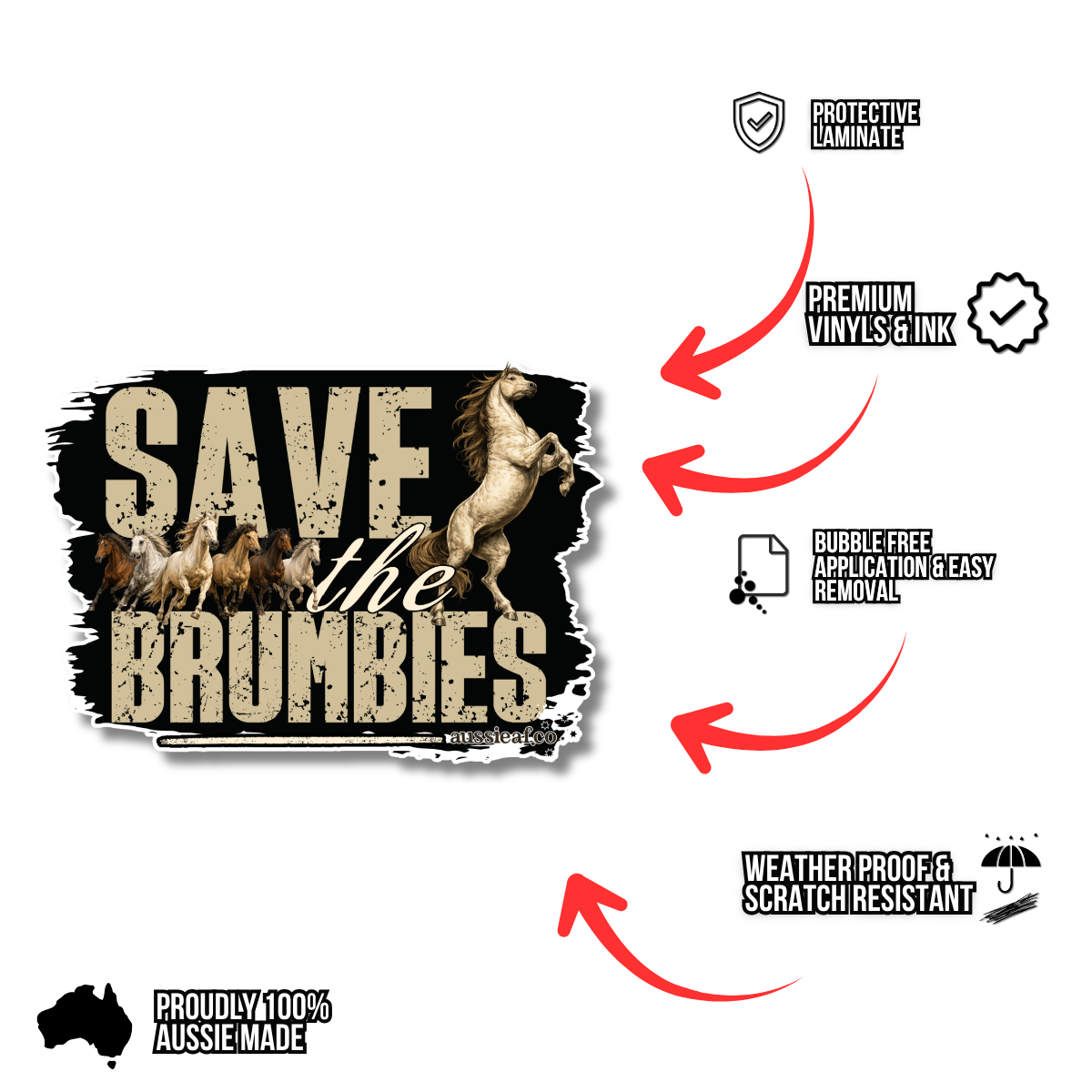 Save the Brumbies.. UV Vinyl Sticker [Limited Edition]