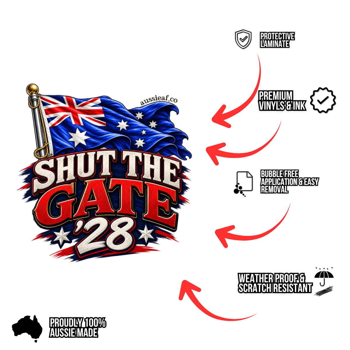 Shut the Gate '28 - UV Vinyl Sticker [Limited Edition]