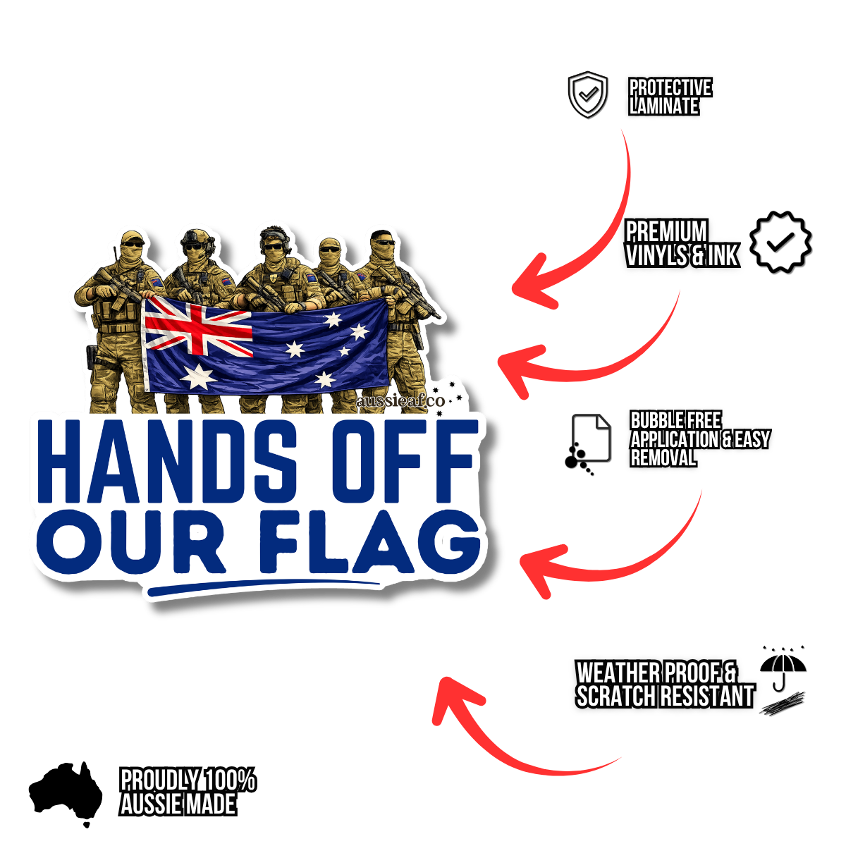 Hands Off Our Flag UV Vinyl Sticker [Limited Edition]