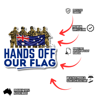 Hands Off Our Flag UV Vinyl Sticker [Limited Edition]