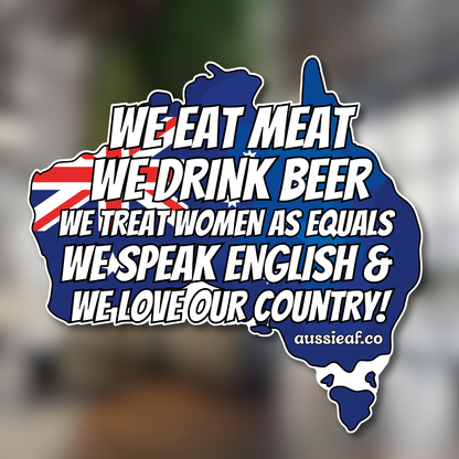 We Love Our Country Australian Flag Statement Car Bumper Sticker