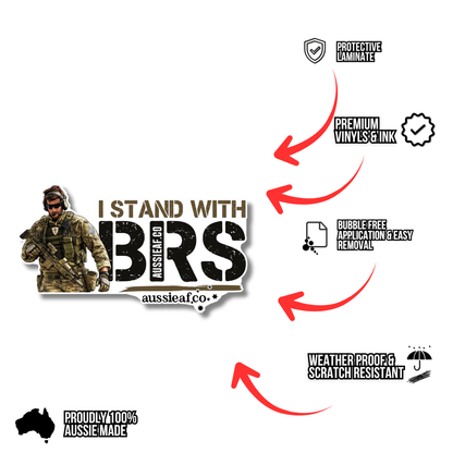I Stand With BRS - UV Vinyl Bumper Sticker [Limited Edition]