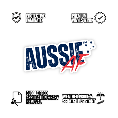 I Love Australia, Australian Flag UV Vinyl Bumper Sticker [Limited Edition]