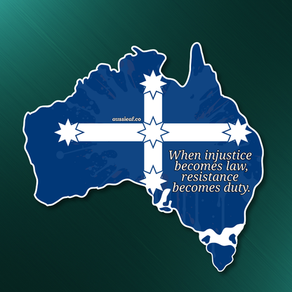 When Injustice Becomes Law Eureka Flag Car Bumper Sticker