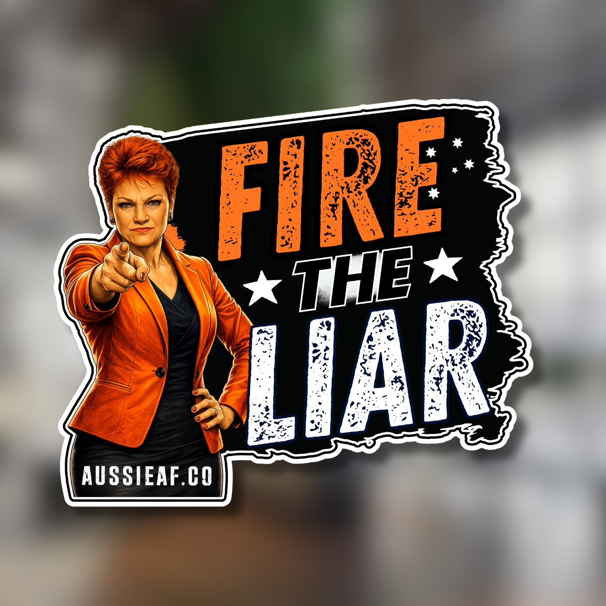Fire the Liar | Orange Party... UV Vinyl Sticker [Limited Edition]