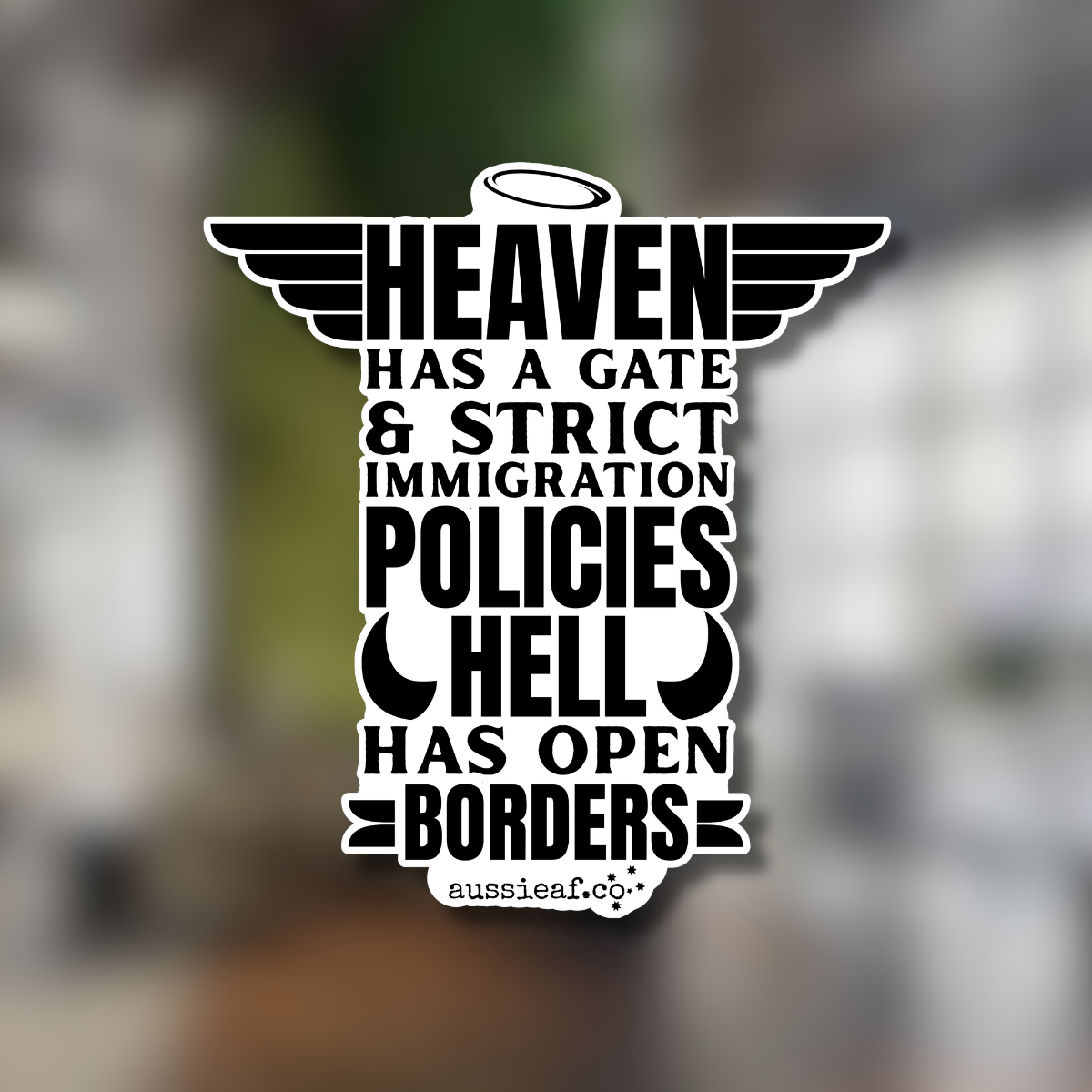 Heaven Has a Gate UV Vinyl Bumper Sticker