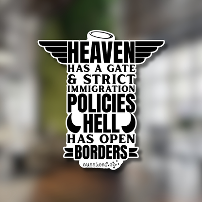Heaven Has a Gate UV Vinyl Bumper Sticker
