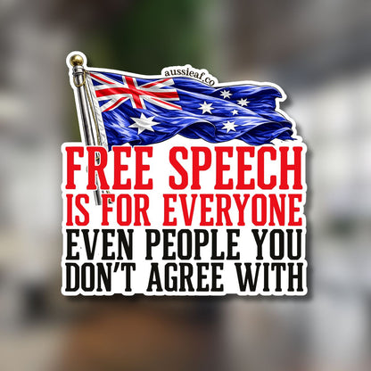 Free Speech is For Everyone - UV Vinyl Sticker [Limited Edition]