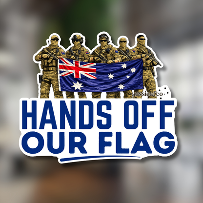 Hands Off Our Flag UV Vinyl Sticker [Limited Edition]