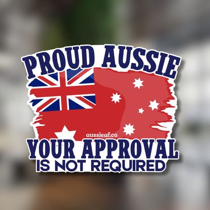 Proud Aussie Red Duster UV Vinyl Bumper Sticker [Limited Edition]