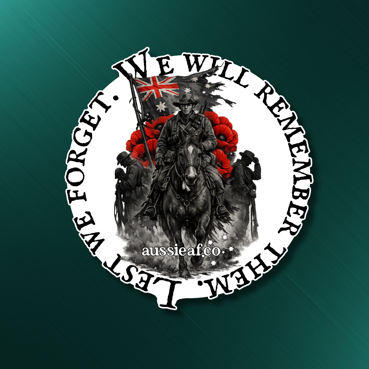 Lest We Forget, We Will Remember Them UV Vinyl Bumper Sticker [Limited Edition]