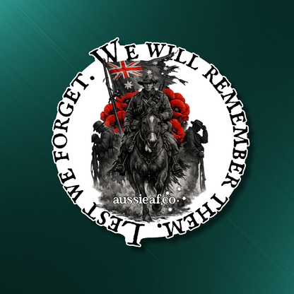 Lest We Forget, We Will Remember Them UV Vinyl Bumper Sticker [Limited Edition]