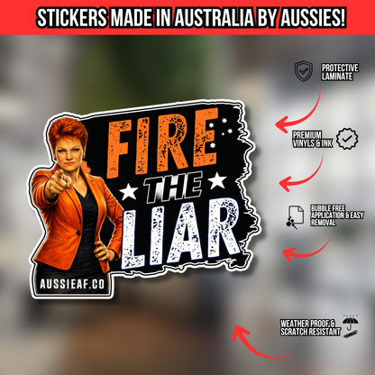 Fire the Liar | Orange Party... UV Vinyl Sticker [Limited Edition]