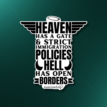 Heaven Has a Gate UV Vinyl Bumper Sticker