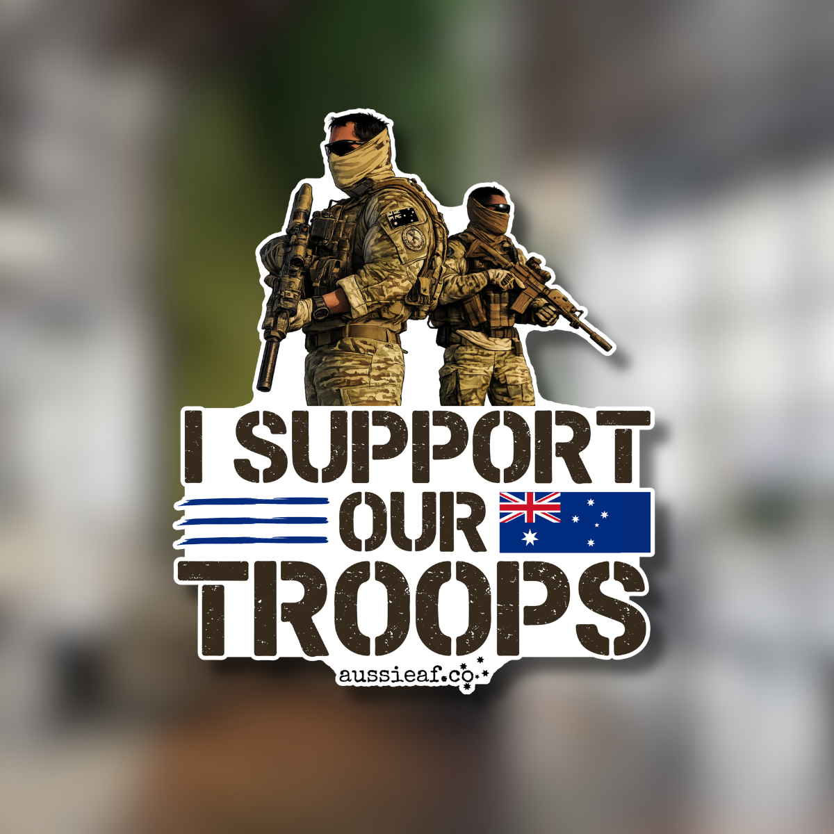 I Support Our Troops UV Vinyl Bumper Sticker [Limited Edition]