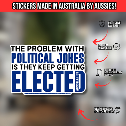 Political Jokes [ New ] - UV Vinyl Sticker [Limited Edition]