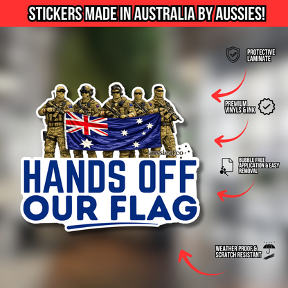 Hands Off Our Flag UV Vinyl Sticker [Limited Edition]