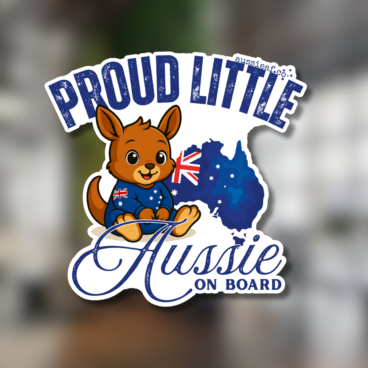 Proud Little Aussie on Board UV Vinyl Bumper Sticker