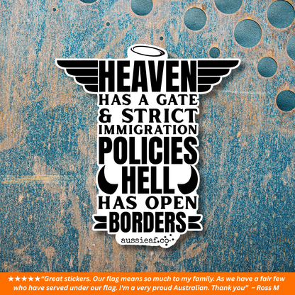Heaven Has a Gate UV Vinyl Bumper Sticker