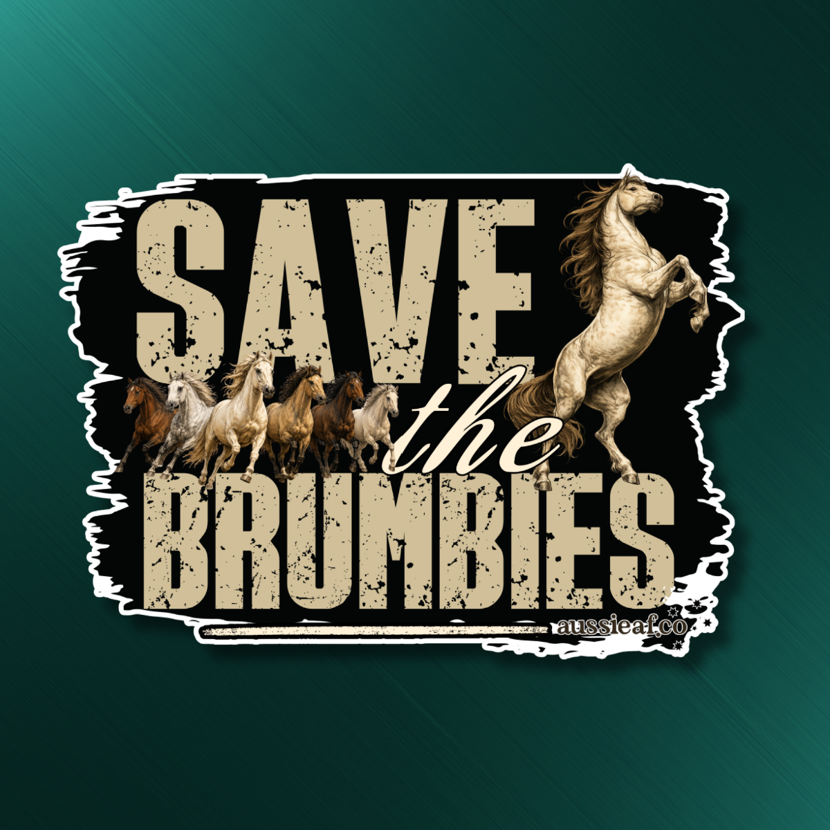 Save the Brumbies.. UV Vinyl Sticker [Limited Edition]
