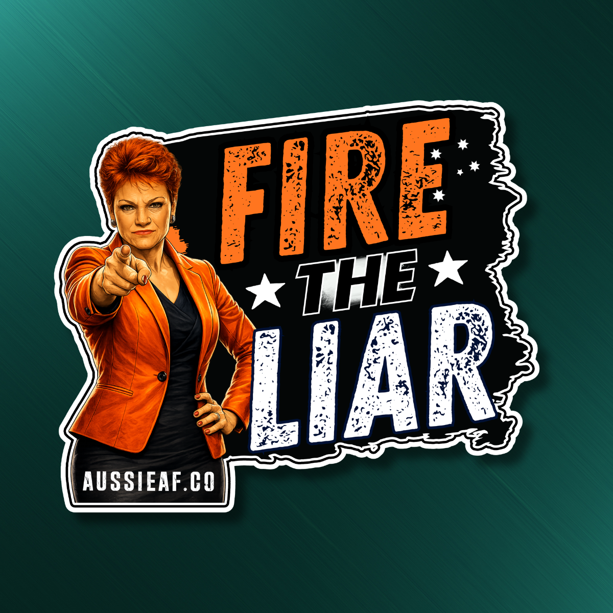 Fire the Liar | Orange Party... UV Vinyl Sticker [Limited Edition]