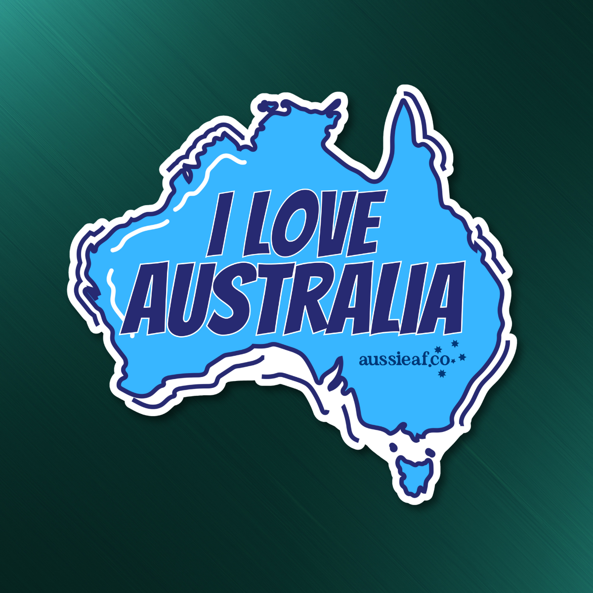 I Love Australia Map UV Vinyl Bumper Sticker [Limited Edition]