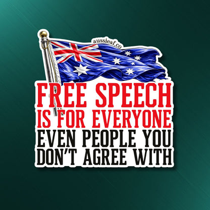 Free Speech is For Everyone - UV Vinyl Sticker [Limited Edition]