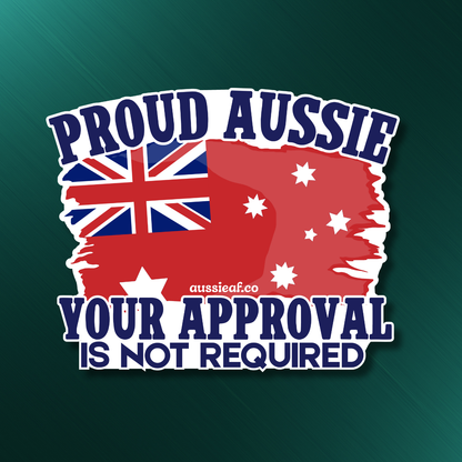 Proud Aussie Red Duster UV Vinyl Bumper Sticker [Limited Edition]