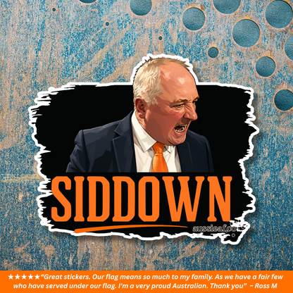 Siddown - Barnaby UV Vinyl Sticker [Limited Edition]