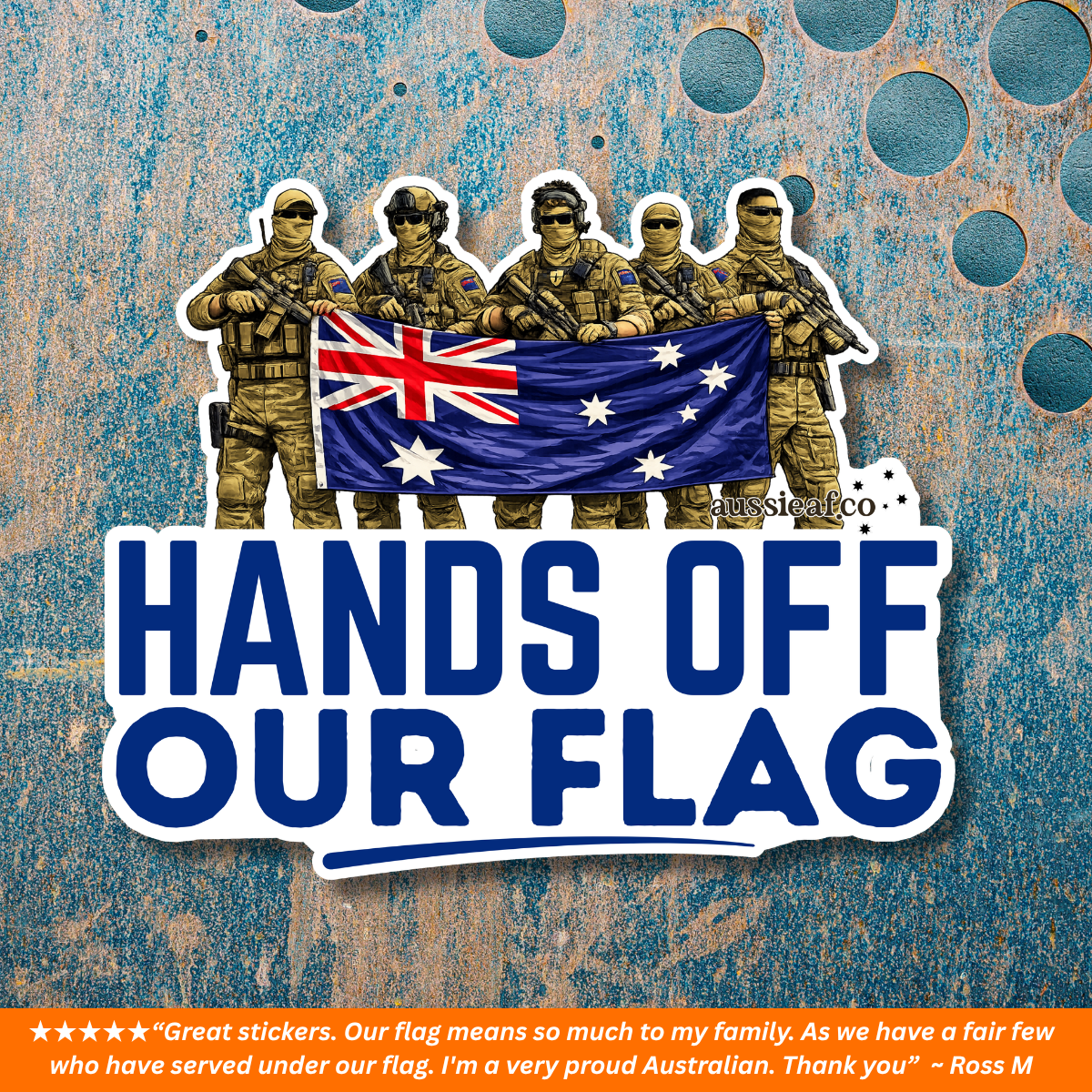Hands Off Our Flag UV Vinyl Sticker [Limited Edition]