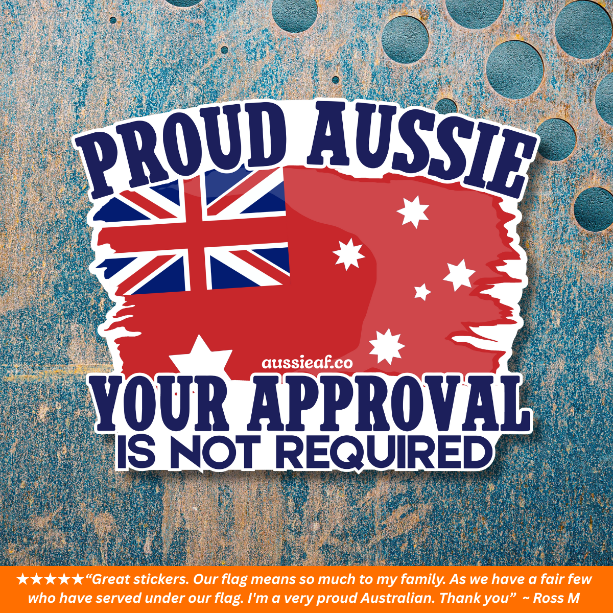 Proud Aussie Red Duster UV Vinyl Bumper Sticker [Limited Edition]