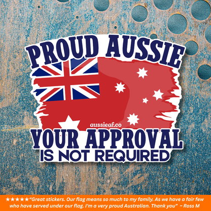Proud Aussie Red Duster UV Vinyl Bumper Sticker [Limited Edition]