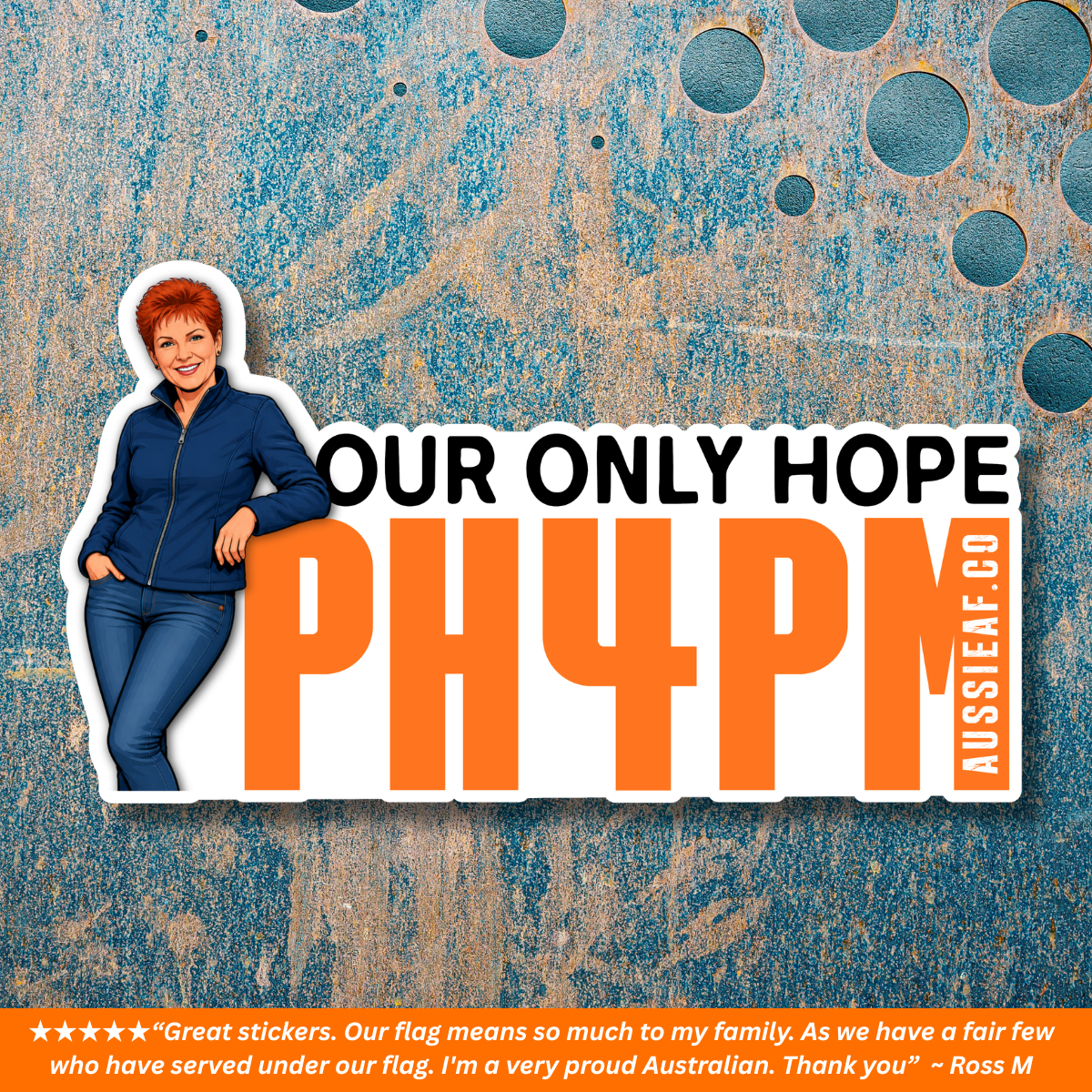 PH4PM Pauline Hanson/One Nation UV Vinyl Sticker [Limited Edition]