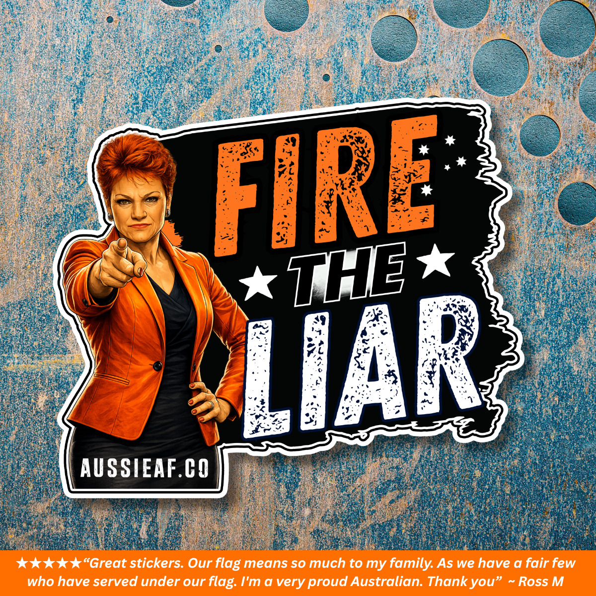 Fire the Liar | Orange Party... UV Vinyl Sticker [Limited Edition]