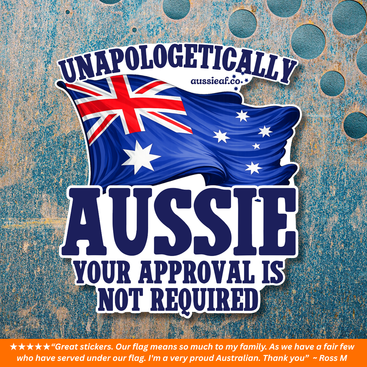 Unapologetically Aussie Australian Flag UV Vinyl Bumper Sticker [Limited Edition]