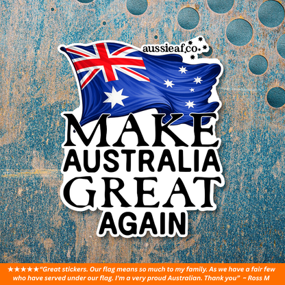 Make Australian Great Again Australian Flag UV Vinyl Bumper Sticker [Limited Edition]