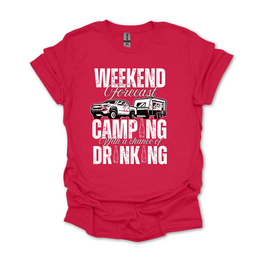 Weekend Forecast Caravan Camping Unisex Shirt