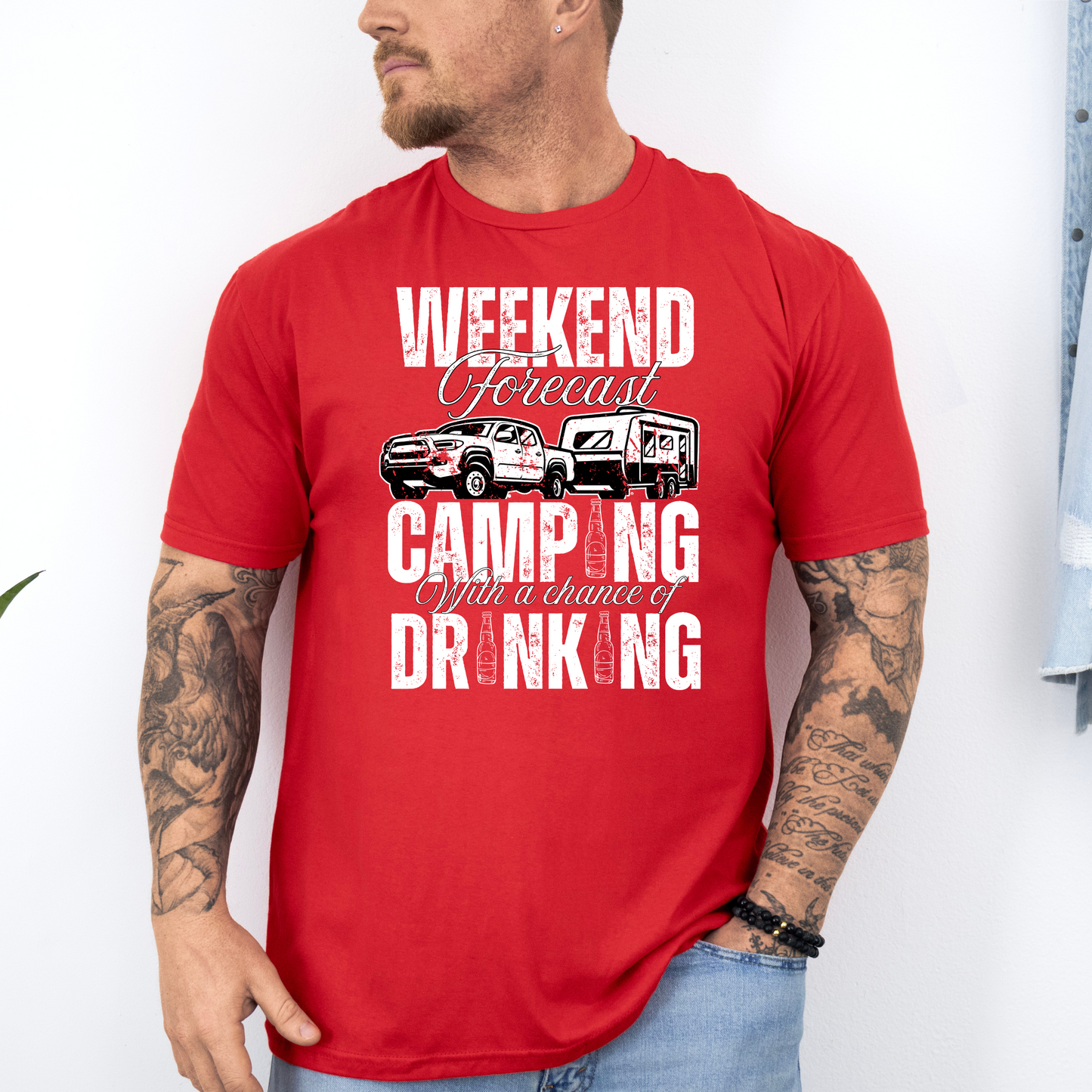 Weekend Forecast Caravan Camping Unisex Shirt