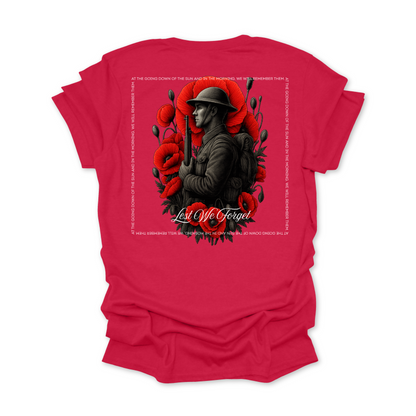 At The Going Down of the Sun Remembrance Day ANZAC Unisex BACK Print Shirt