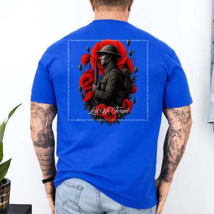 At The Going Down of the Sun Remembrance Day ANZAC Unisex BACK Print Shirt
