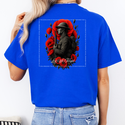At The Going Down of the Sun Remembrance Day ANZAC Unisex BACK Print Shirt