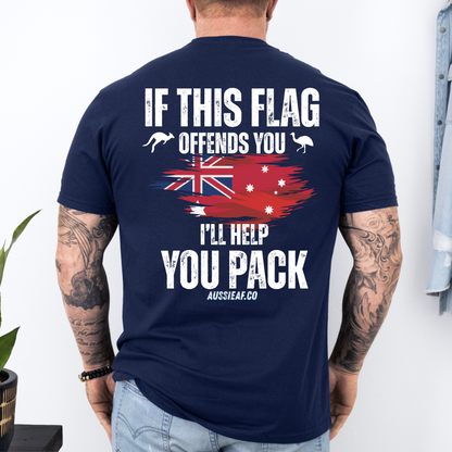 If This Flag Offends You Australian Federal Flag Unisex BACK Print Shirt