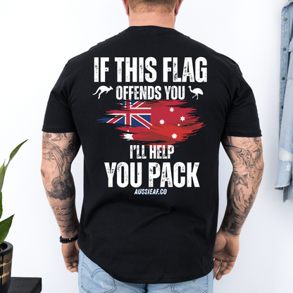 If This Flag Offends You Australian Federal Flag Unisex BACK Print Shirt