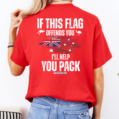If This Flag Offends You Australian Federal Flag Unisex BACK Print Shirt